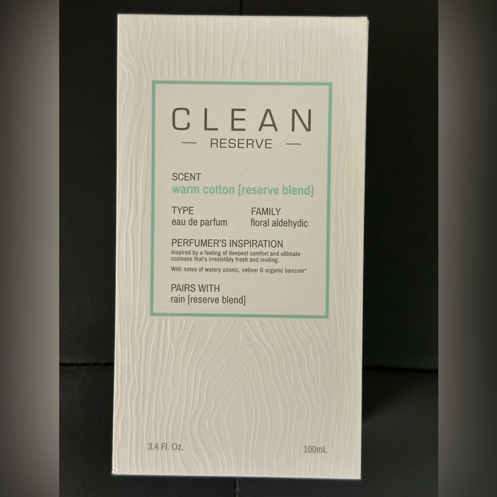 CLEAN RESERVE WARM COTTON 3.4 OZ EAU DE PARFUM SPRAY (BRAND NEW IN BOX) - Picture 2 of 4